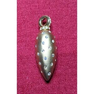 Vintage‎ Swarovski Brushed Gold Tone Pendant Necklace With Swarovski Crystals